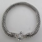 6mm Round Chess Table 925 Sterling Silver Black Oxidized Men's Bracelet