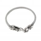 4mm Dragon Braid Naga Tulang 925 Sterling Silver Bracelet Men's