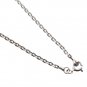 2mm Square Link Chain 925 Sterling Silver Necklace Black Oxidized