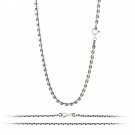 Rolo Circle Ring Link 3mm Sterling Silver Chain Necklace Black Oxidized
