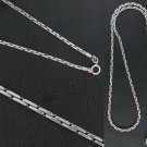Flat Rice Grain 2mm 925 Sterling Silver Chain Necklace Link Men's