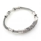 4mm Bali S Curl Handmade Bali Braid 925 Sterling Silver Bracelet