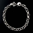 5.5" Belcher Rolo Circle Link Chain 925 Sterling Silver Baby's Bracelet