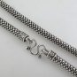 6mm Bali Round Table Chess 925 Sterling Silver Necklace Black Oxidized Men's