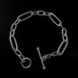 7" 6mm Oval Link Cable Chain 925 Sterling Silver Bracelet Men's Toggle Polish
