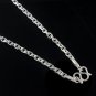 3mm Square Cable Chain Twist Link 925 Solid Sterling Silver Necklace Men's