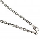 4mm Square Cable Chain Link 925 Sterling Silver Necklace Black Oxidized