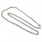 4mm Square Cable Chain Link 925 Sterling Silver Necklace Black Oxidized
