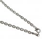 4mm Square Cable Chain Link 925 Sterling Silver Necklace Black Oxidized