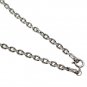 4mm Square Cable Chain Link 925 Sterling Silver Necklace Black Oxidized