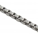 2mm Square Cube Black Oxidized Sterling Silver Chain Necklace