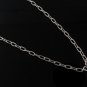 3mm Flat Oval Square Cable Chain Link 925 Solid Sterling Silver Necklace Men's