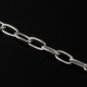3mm Flat Oval Square Cable Chain Link 925 Solid Sterling Silver Necklace Men's