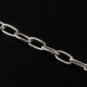 3mm Flat Oval Square Cable Chain Link 925 Solid Sterling Silver Necklace Men's