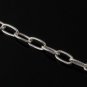 3mm Flat Oval Square Cable Chain Link 925 Solid Sterling Silver Necklace Men's