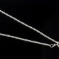 Twist Rope 1.5mm 925 Solid Sterling Silver Chain Necklace Men's White