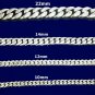 Curb Cuban 20mm 15mm 12mm 10mm 925 Sterling Silver Chain Men's Bracelet Link