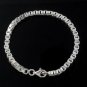 4mm Cube Square Box 925 Sterling Silver Chain Bracelet Shiny