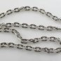 6mm Square Cable Chain Link 925 Sterling Silver Necklace Black Oxidized