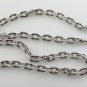 6mm Square Cable Chain Link 925 Sterling Silver Necklace Black Oxidized
