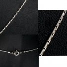 Rice Grain 1mm 925 Sterling Silver Bali Chain Necklace Black Oxidized