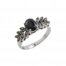 Vintage Black Onyx Gemstone 925 Sterling Silver Ring