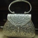 Elephant Floral 925 Sterling Silver Engrave Handmade Evening Bag