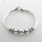 8" Round Bead Ball S Curl Bali 6mm 925 Sterling Silver Bracelet Tube Polish