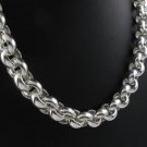16mm Rolo Round Circle Link 925 Sterling Silver Men's Chain Necklace Toggle