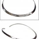 6mm Hammered Stamp 925 Sterling Silver Choker Necklace