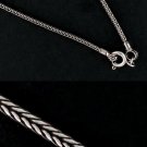 Snake 1.5mm Bali Braid 925 Solid Sterling Silver Chain Necklace Black Oxidized