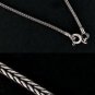 Snake 1.5mm Bali Braid 925 Solid Sterling Silver Chain Necklace Black Oxidized