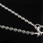Rolo Flat Circle Link 3mm 925 Sterling Silver Solid Chain Necklace Men's Shiny