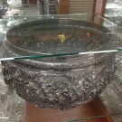6226g Giant Antique Vintage Repousse Handmade Engrave 925 Silver Bowl Home Décor