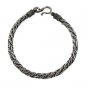 4mm Twist Braid Rope Bali Chain Sterling Silver Black Oxidized Men's Bracelet