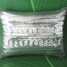 Rectangle Basket Weave 925 Sterling Silver Woven Handmade Evening Bag Clutch