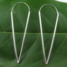 Geometric Cone Teardrop Star Triangle Hexagon 925 Sterling Silver Hoop Earrings