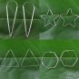 Geometric Cone Teardrop Star Triangle Hexagon 925 Sterling Silver Hoop Earrings