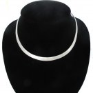 6mm Smooth 925 Sterling Silver Collar Choker Necklace Polish Plain Flat
