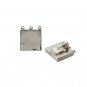 Square Smooth Plain 925 Sterling Silver Clip-on Stud Earrings Polish