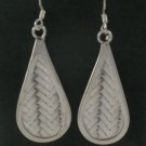 Weave Teardrop 925 Sterling Silver Earrings Karen Hill Tribe