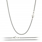 16"-40" Twist Rope 1.5mm 925 Sterling Silver Chain Necklace Black Oxidized Men's