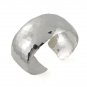 7" 32mm Dome Hammer Wide Band 925 Sterling Silver Cuff Bracelet Polish