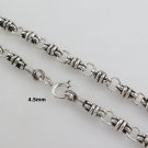 4.5mm Ribbon Bow Ring Black Oxidized 925 Sterling Silver Chain Necklace