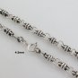 4.5mm Ribbon Bow Ring Black Oxidized 925 Sterling Silver Chain Necklace