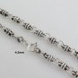 4.5mm Ribbon Bow Ring Black Oxidized 925 Sterling Silver Chain Necklace