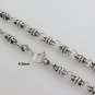 4.5mm Ribbon Bow Ring Black Oxidized 925 Sterling Silver Chain Necklace