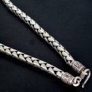 6mm Braid 925 Solid Sterling Silver Bali Chain Necklace Handmade Black Oxidized