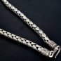 6mm Braid 925 Solid Sterling Silver Bali Chain Necklace Handmade Black Oxidized