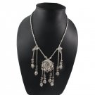 19" Blossom Flower Branch Karen Hill Tribe Artisan 925 Sterling Silver Necklace